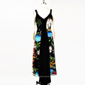 Costom  Printed Sleeveless Prom Strap Maxi Dress Ball Gown Dresses For Women